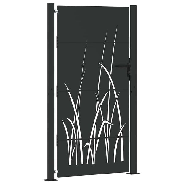 vidaXL Cancello da giardino con blocco Nero 85 x 180 cm