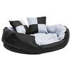 vidaXL Cuscino per Cani Reversibile e Lavabile Grigio Nero 85x70x20 cm