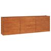 vidaXL Letto Rialzato da Giardino Ruggine 240x40x77 cm Acciaio Corten