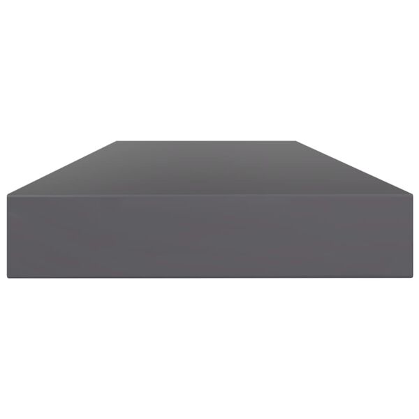vidaXL Ripiani per Libreria 8pz Grigio Lucido 100x10x1,5cm Multistrato