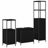 vidaXL Set di mobili per il bagno 3 pz Rovere Nero 36 x 35 x 165 cm