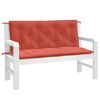 vidaXL Cuscini Panca Giardino 2pz Rosso Mélange 120x50x7 cm Tessuto