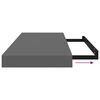 vidaXL Scaffale a Parete Grigio Lucido 60x23,5x3,8 cm in MDF