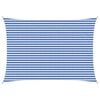 vidaXL Telo Ombra 3,5 x 5 m HDPE Rettangolare Blu e Bianco