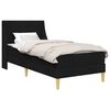 vidaXL Struttura letto con materasso Nero 90 x 200 cm Poliestere