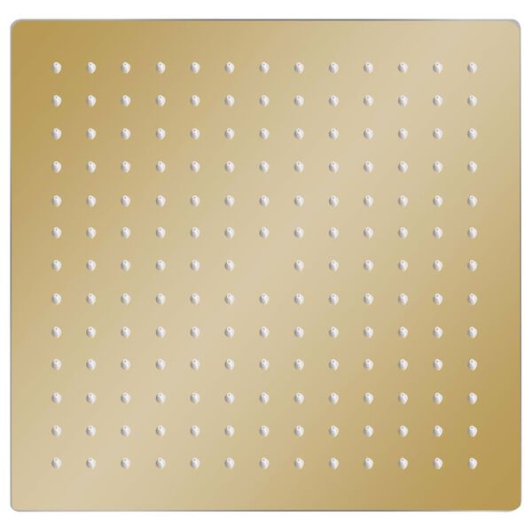 vidaXL Testa Doccia a Pioggia in Acciaio Inox 30x30 cm Quadrata Oro