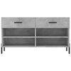 vidaXL Panca Porta Scarpe Grigio Cemento 102x35x55cm Legno Multistrato