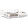 vidaXL Divano Letto con Letto Estraibile Bianco 90x190cm Massello Pino