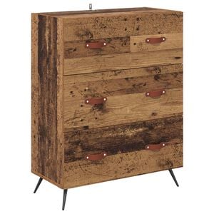 vidaXL Cassettiera con cassetto Legno vecchio 69,5 x 34 x 90 cm