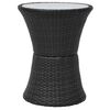 vidaXL Set da Bistrot 3 pz con Cuscini in Polyrattan Nero