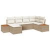 vidaXL Set Divano da Giardino 6 pz Beige polyrattan
