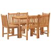 vidaXL Set da Pranzo da Giardino 7 pz in Legno Massello di Teak