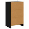 vidaXL Comodino con cassetto Nero 40 x 30 x 467 cm Legno multistrato