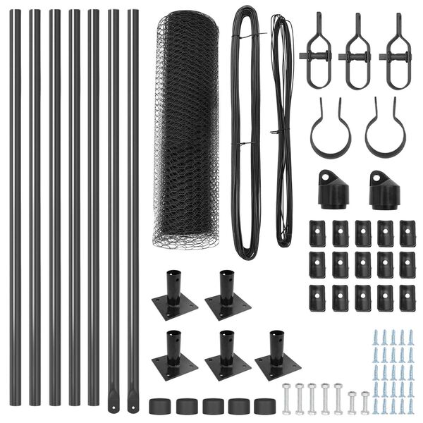 vidaXL Palo della recinzione Grigio 10 x 0,5 m (rete da 13 mm)