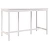 vidaXL Tavolo da Bar Bianco 180x80x110 cm in Legno Massello di Pino