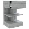 vidaXL Comodino Grigio Sonoma 40x35x65 cm in Legno Multistrato