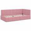 vidaXL Cornice del letto ad angolo Rosa 100 cm x 200 cm Velluto