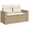 vidaXL Set Divano da Giardino 5 pz con Cuscini Beige in Polyrattan