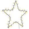 vidaXL Luci di Natale Stella Silhouette 80 LED Bianco Caldo