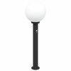 vidaXL Lampada a paletto con sensore 80 cm Nera IP44