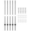 vidaXL Palo della recinzione 5 pcs Grigio 100 cm Acciaio