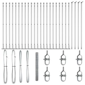 vidaXL Palo della recinzione Argento