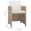 vidaXL Set da Pranzo da Giardino 5 pz con Cuscini in Polyrattan Beige