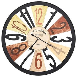 vidaXL Orologio da Parete in Metallo 60 cm Multicolore