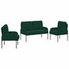 vidaXL Set divani 3 pcs Verde Scuro 115 x 56 x 80 cm Legno compensato