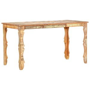 vidaXL Tavolo da Pranzo 140x70x76 cm in Legno Massello di Recupero