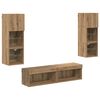 vidaXL Unit&agrave; TV da Parete 6 pcs Rovere artigianale Legno multistrato