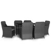 vidaXL Set da Pranzo da Giardino 7 pz con Cuscini Nero