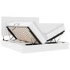 vidaXL Letto con contenitore e LED Bianco Puro 200 x 200 cm