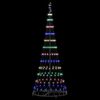 vidaXL Albero di Natale LED con 230 LED Multicolore 184.5 cm Metallo