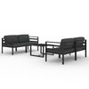 vidaXL Set Divani da Giardino 5 pz con Cuscini in Alluminio Antracite