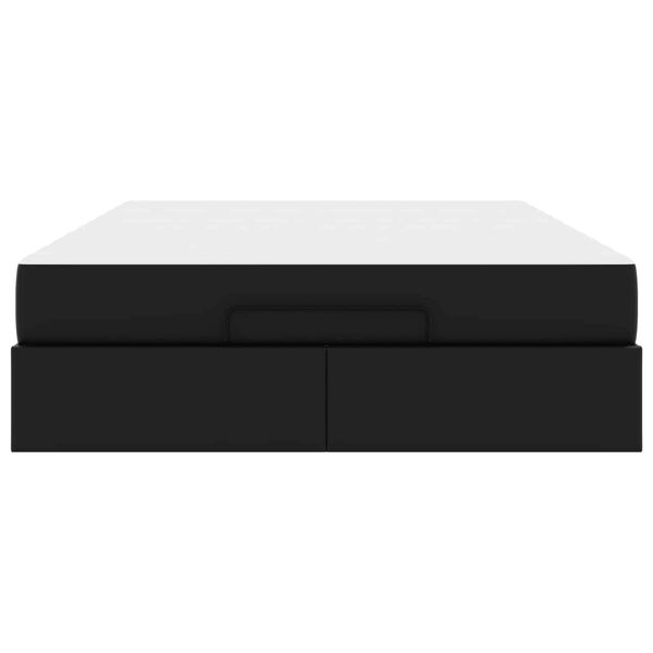 vidaXL Struttura letto con materasso con materasso 2 pcs Nero PVC