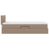 vidaXL Letto con contenitore e LED con led Cappuccino 90 x 190 cm