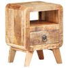 vidaXL Comodino 30x30x41 cm in Legno di Mango Grezzo
