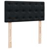 vidaXL Struttura Letto Pouf con Materasso Nero 100x200 cm Velluto