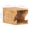 vidaXL Supporto Bicicletta da Parete 35x25x25 cm in Legno Mango Grezzo