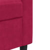 vidaXL Poltrona Rosso Vino 60 cm Velluto