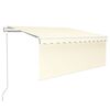 vidaXL Tenda Sole Retrattile Automatica con Parasole 3,5x2,5 m Crema