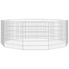 vidaXL Recinto per Animali Ruspante 10 Pannelli 54x60 cm Ferro Zincato