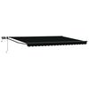 vidaXL Tenda retrattile manuale con LED Nero e antracite 4 &times; 3 m