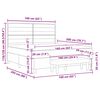 vidaXL Letto a molle con materasso Marrone Scuro 160 x 200 cm Tessuto