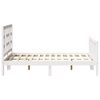 vidaXL Giroletto con Testiera Bianco Small Double Legno Massello