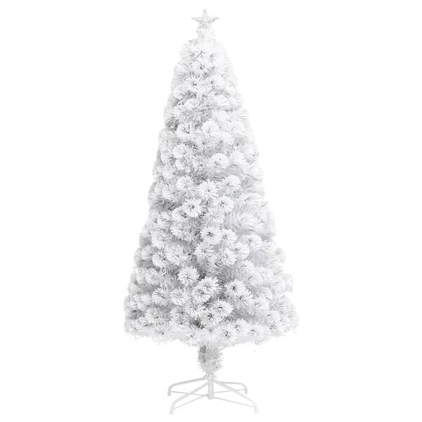 vidaXL Albero Natale Preilluminato Bianco 150 cm in Fibra Ottica