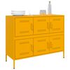vidaXL Credenza Giallo Senape 100,5x39x79 cm in Acciaio