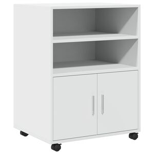 vidaXL Mobiletto con Ruote Bianco 60x48x81 cm in Truciolato