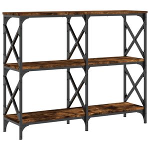 vidaXL Tavolo Consolle Rovere Fumo 100x28x80,5 cm in Legno Multistrato